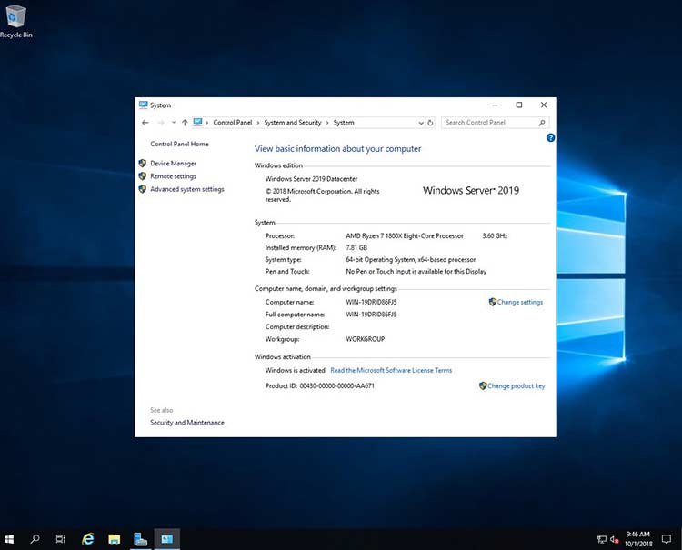 Microsoft Windows Server 2019 v1909 Bootable ISO File Download